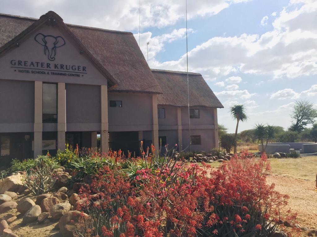 a building with a thatched roof called greater kruger